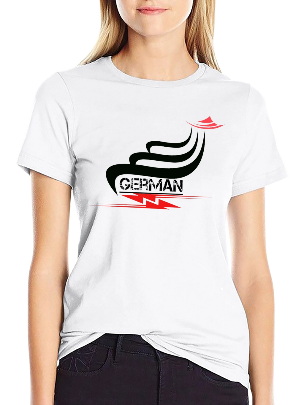 German Style Black Graphic Tee