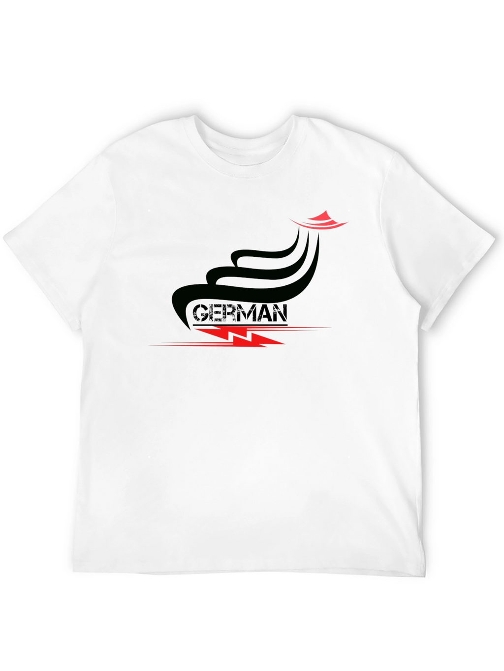 German Style Black Graphic Tee