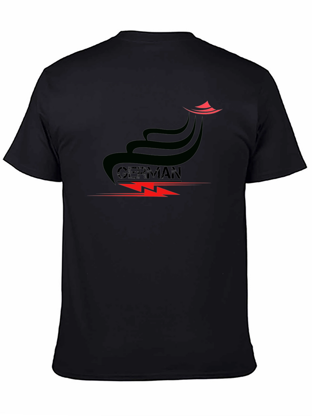 German Style Black Graphic Tee