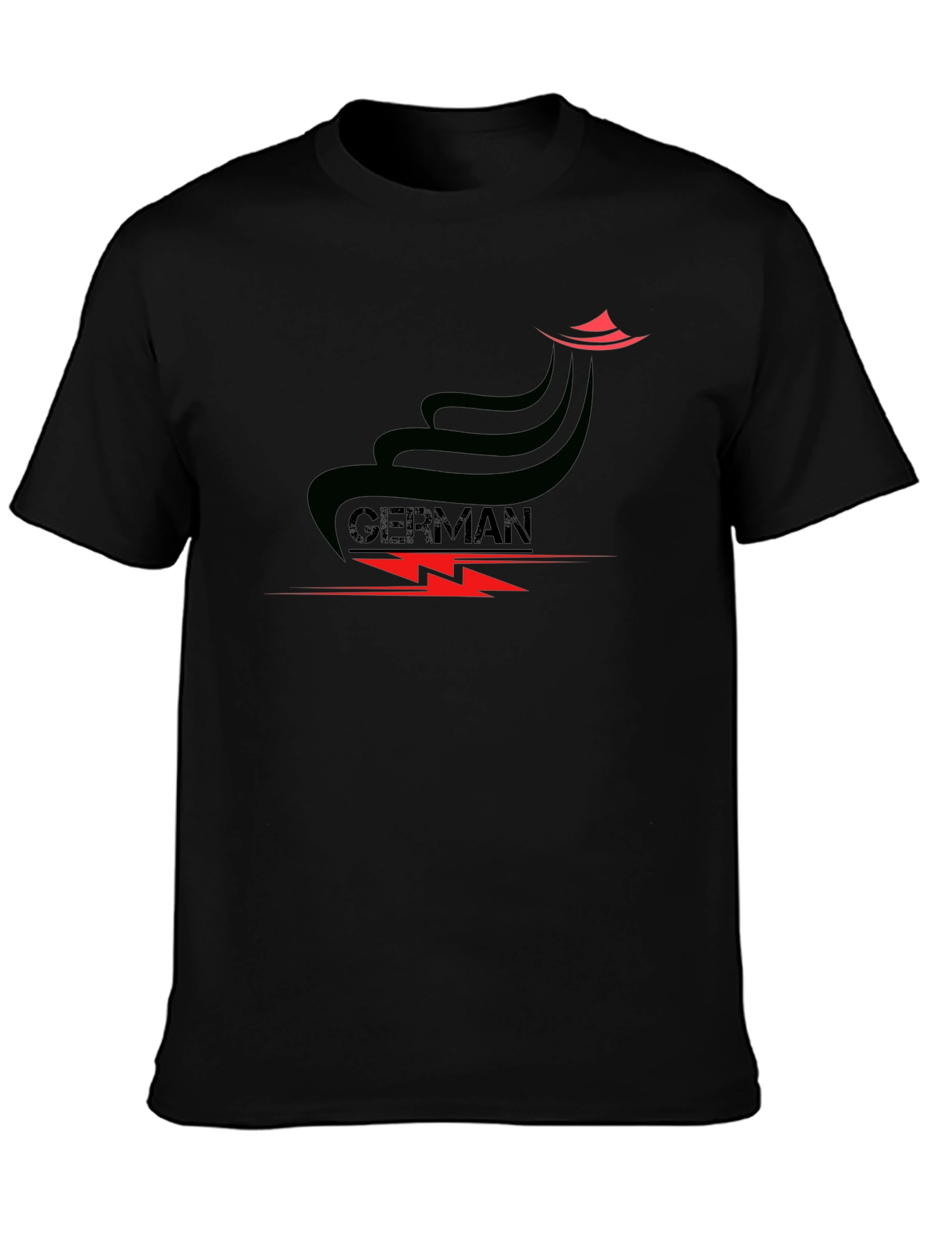 German Style Black Graphic Tee