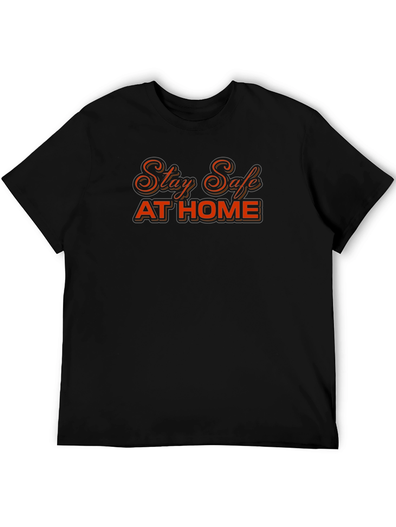Stay Safe at Home Black T-Shirt