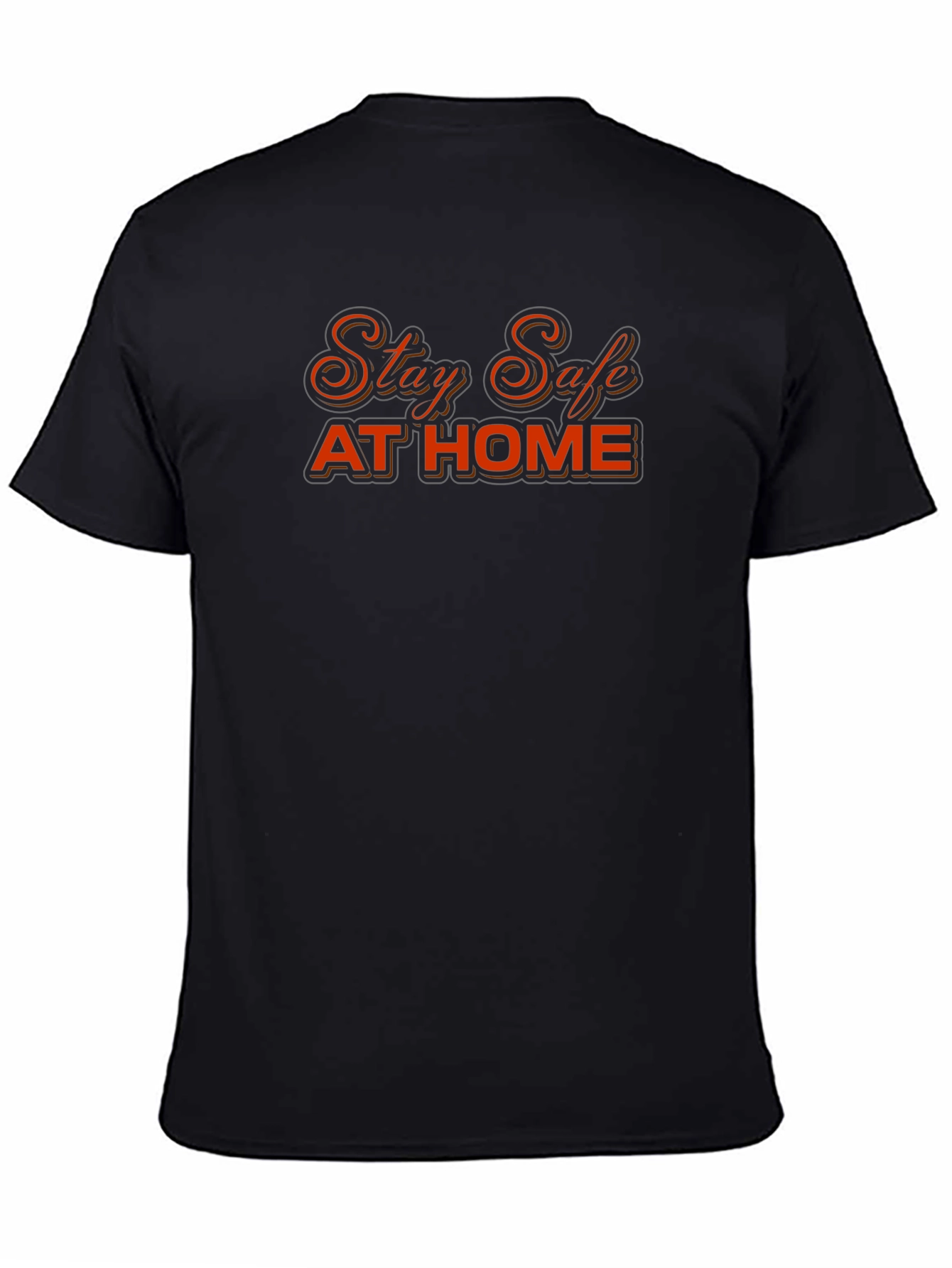 Stay Safe at Home Black T-Shirt