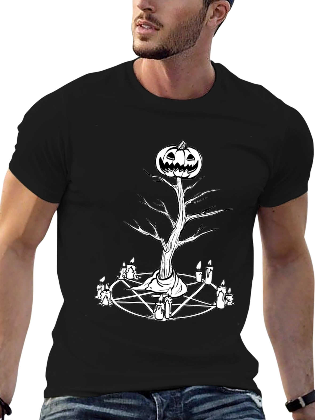 Halloween Pumpkin Pentagram T-Shirt