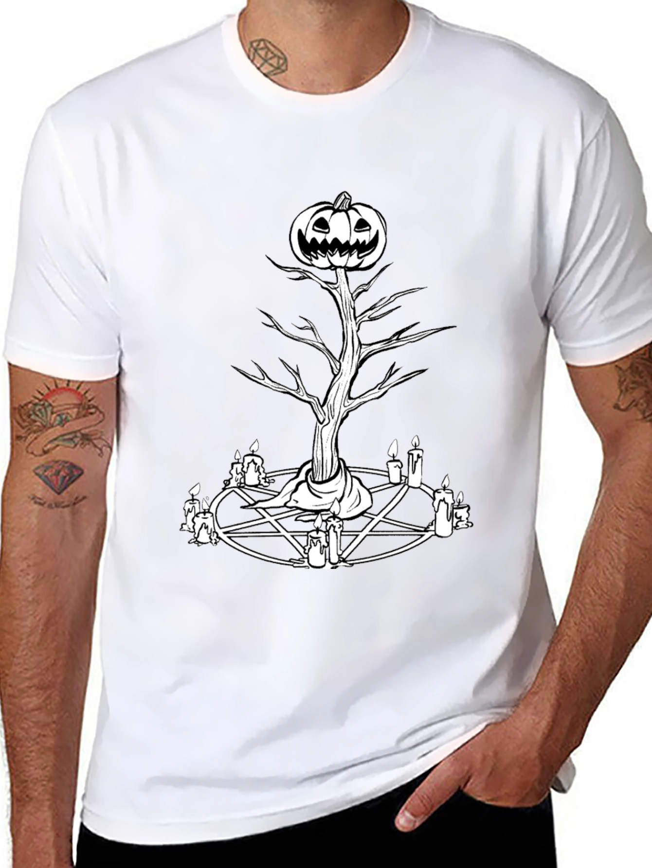 Halloween Pumpkin Pentagram T-Shirt