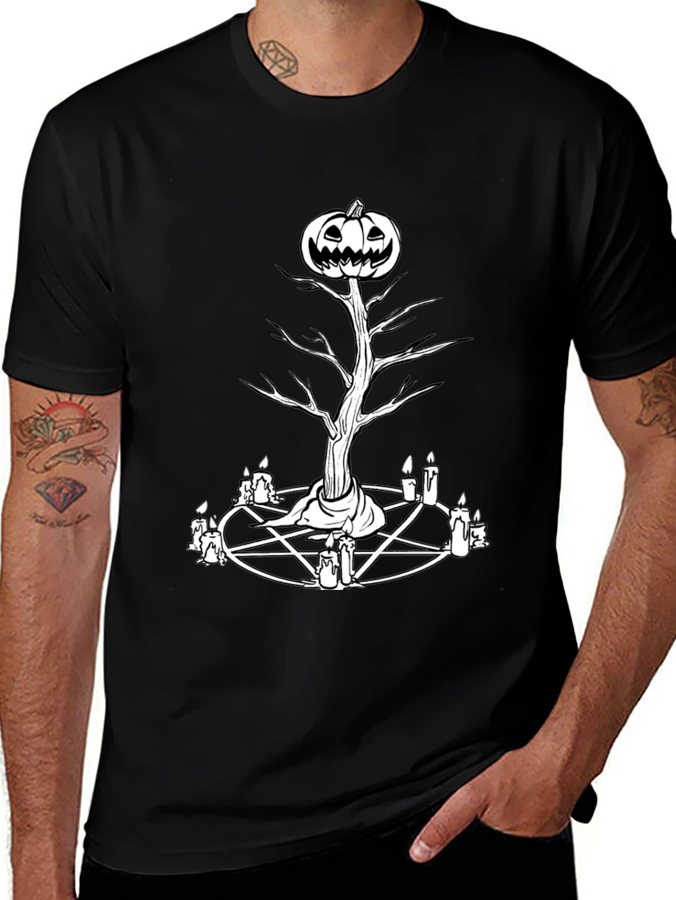 Halloween Pumpkin Pentagram T-Shirt