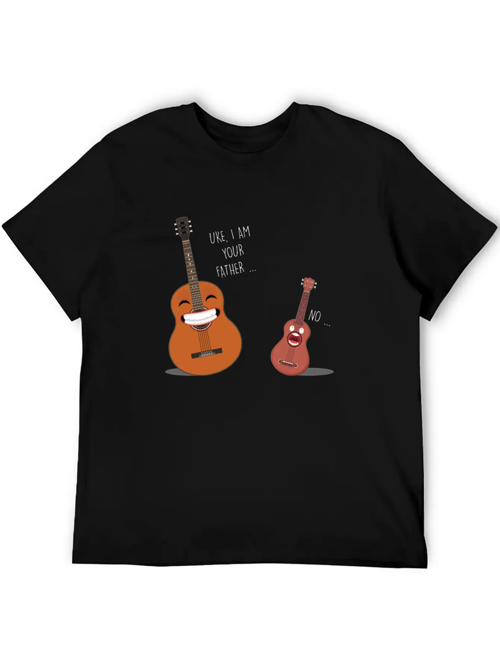 Uke Father Guitar Ukulele Acoustic Instrument Gift Relaxed Everyday Tee – Lightweight And Durable Cotton