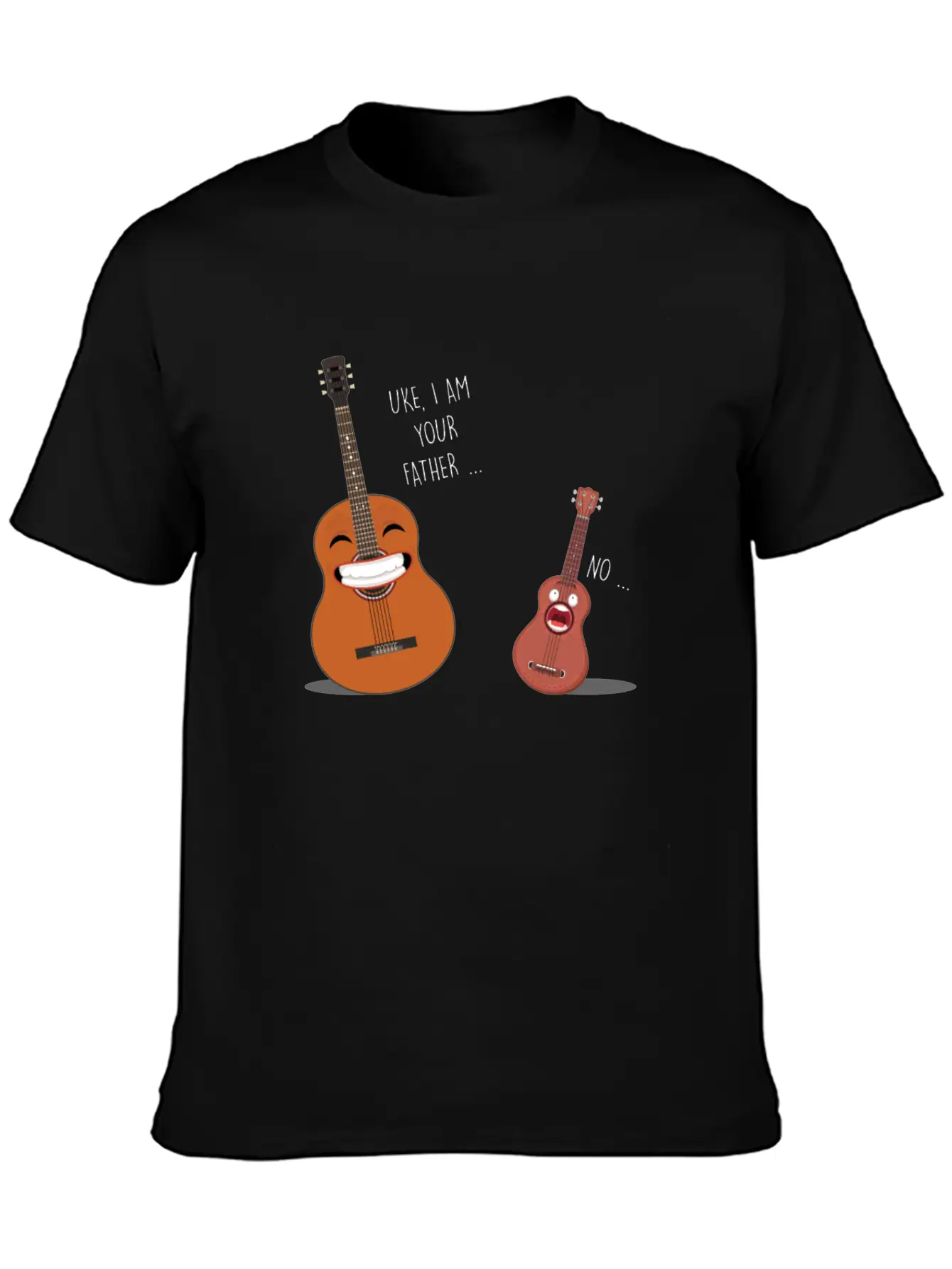 Uke Father Guitar Ukulele Acoustic Instrument Gift Relaxed Everyday Tee – Lightweight And Durable Cotton