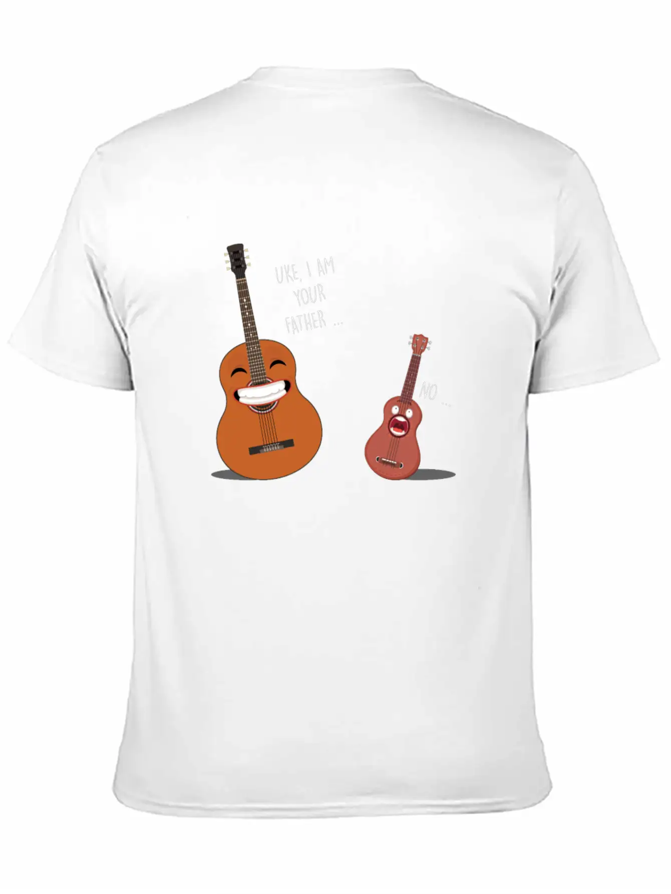 Uke Father Guitar Ukulele Acoustic Instrument Gift Relaxed Everyday Tee – Lightweight And Durable Cotton