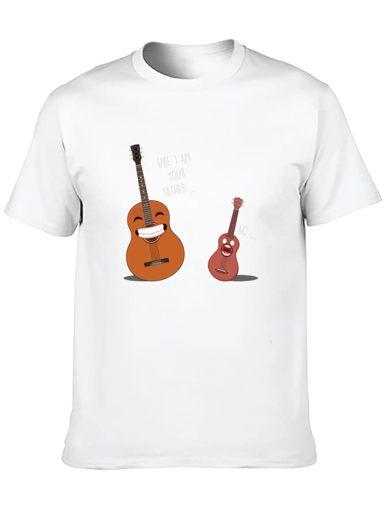 Uke Father Guitar Ukulele Acoustic Instrument Gift Relaxed Everyday Tee – Lightweight And Durable Cotton