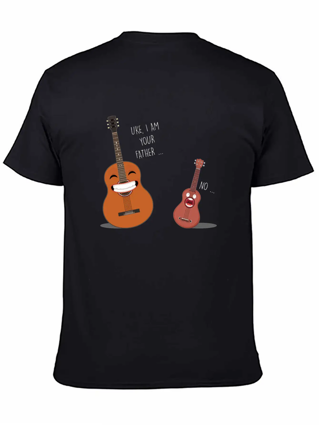 Uke Father Guitar Ukulele Acoustic Instrument Gift Relaxed Everyday Tee – Lightweight And Durable Cotton