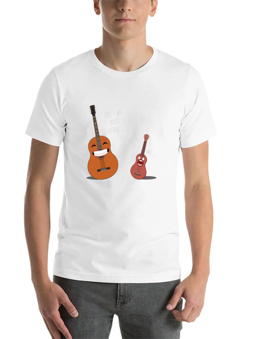 Uke Father Guitar Ukulele Acoustic Instrument Gift Relaxed Everyday Tee – Lightweight And Durable Cotton