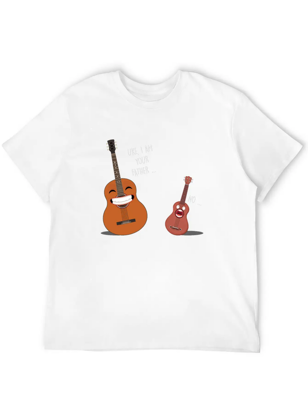 Uke Father Guitar Ukulele Acoustic Instrument Gift Relaxed Everyday Tee – Lightweight And Durable Cotton