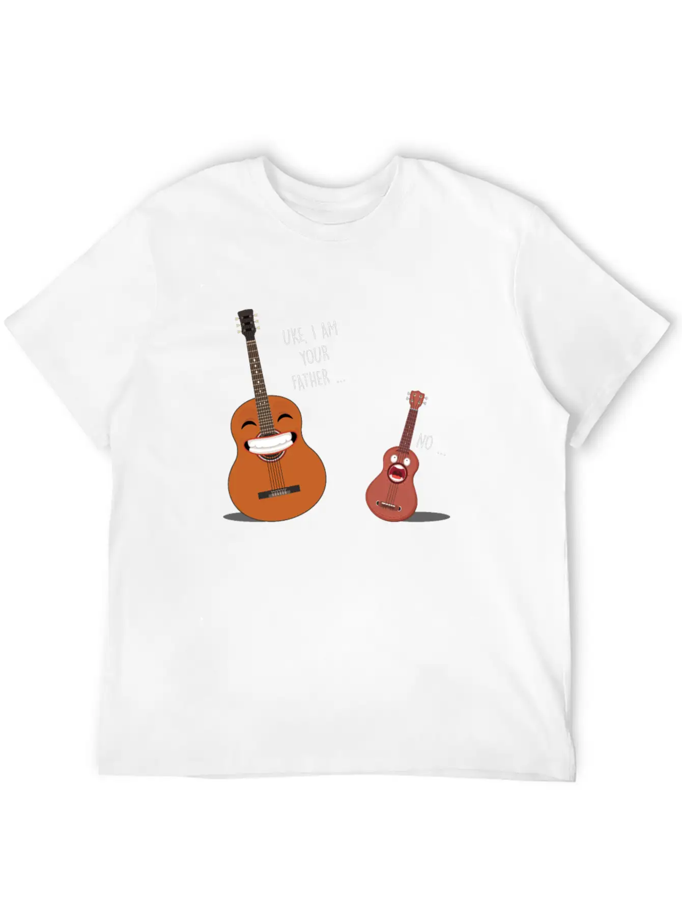 Uke Father Guitar Ukulele Acoustic Instrument Gift Relaxed Everyday Tee – Lightweight And Durable Cotton