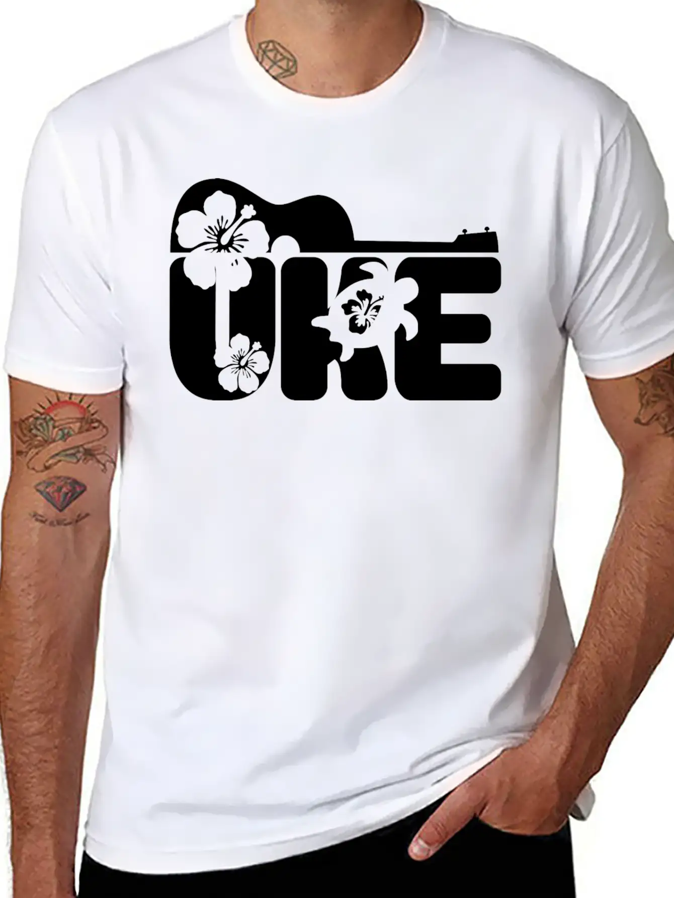 Uke Gift Ukulele Musician Hawaii Breathable Soft Cotton T-Shirt – Timeless Casual Look