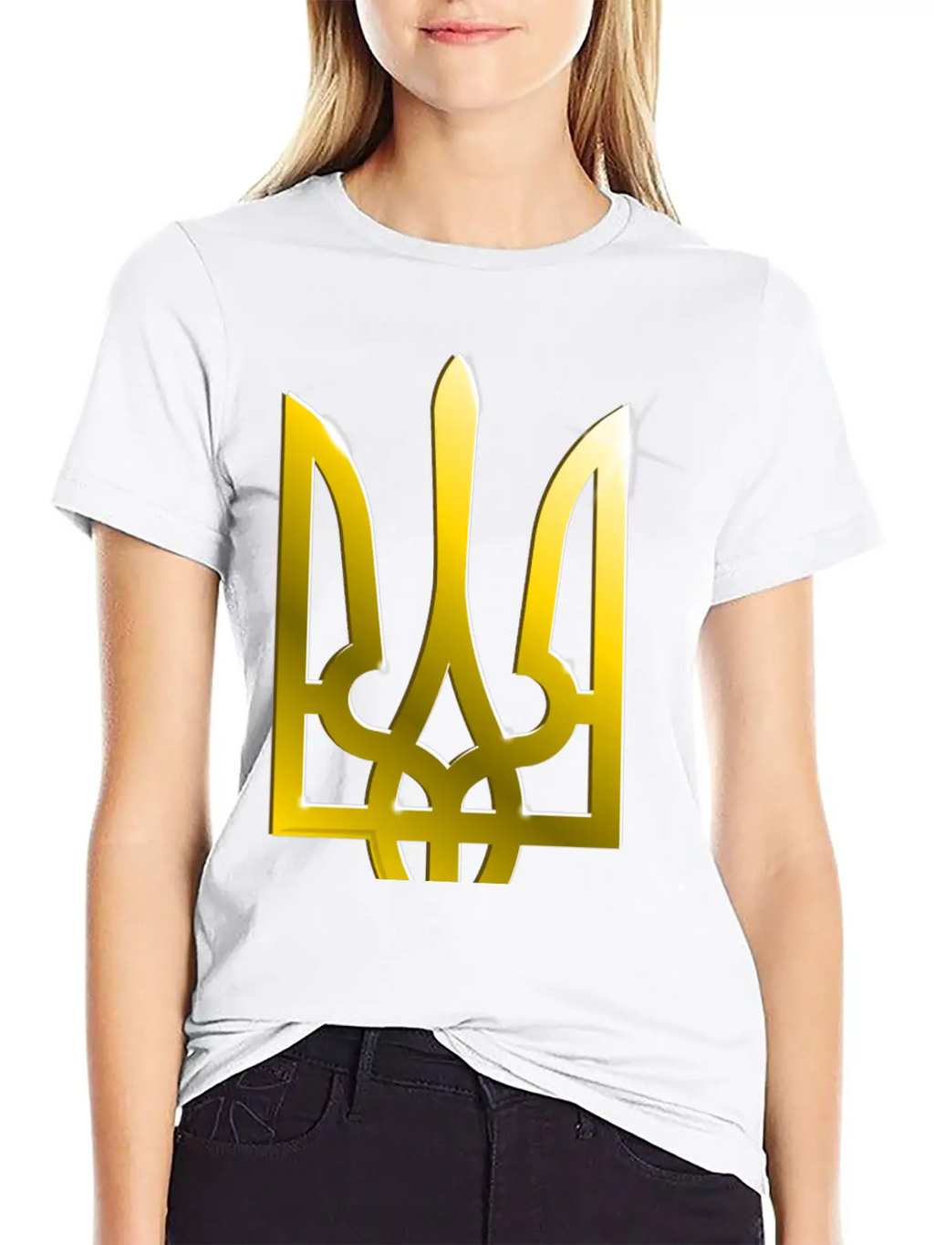 Ukraine Coat Of Arms Gradient Breathable Graphic T-Shirt – Perfect For Casual Days