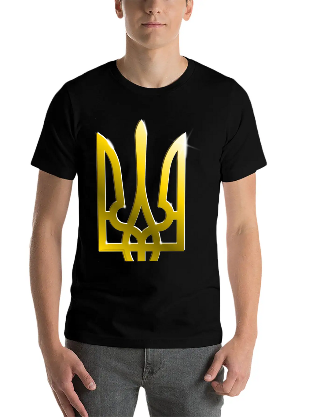 Ukraine Coat Of Arms Gradient Breathable Graphic T-Shirt – Perfect For Casual Days