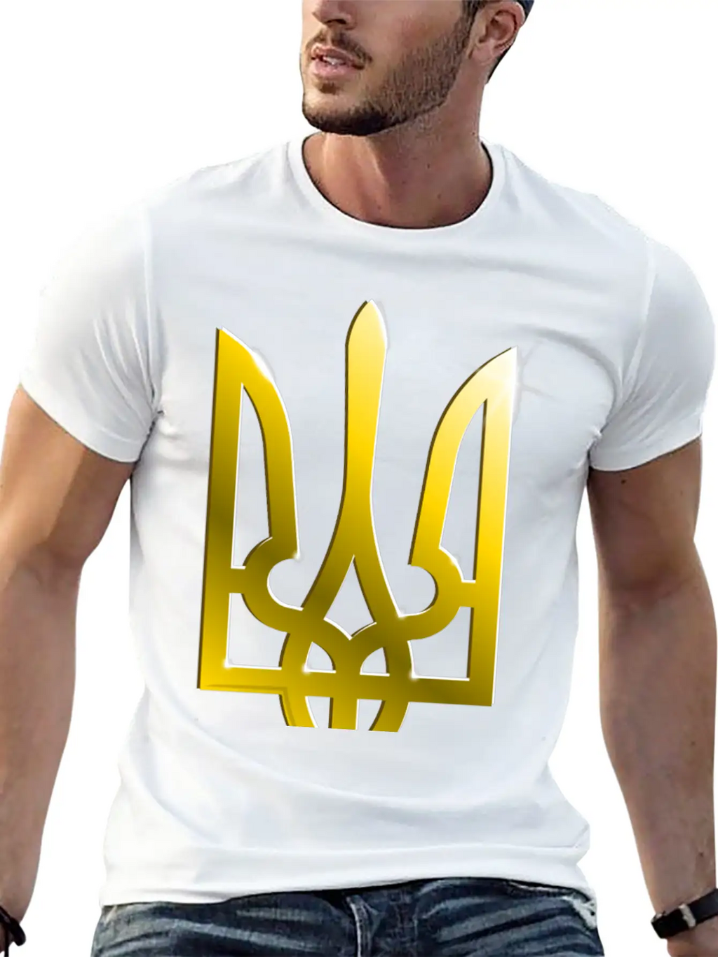 Ukraine Coat Of Arms Gradient Breathable Graphic T-Shirt – Perfect For Casual Days