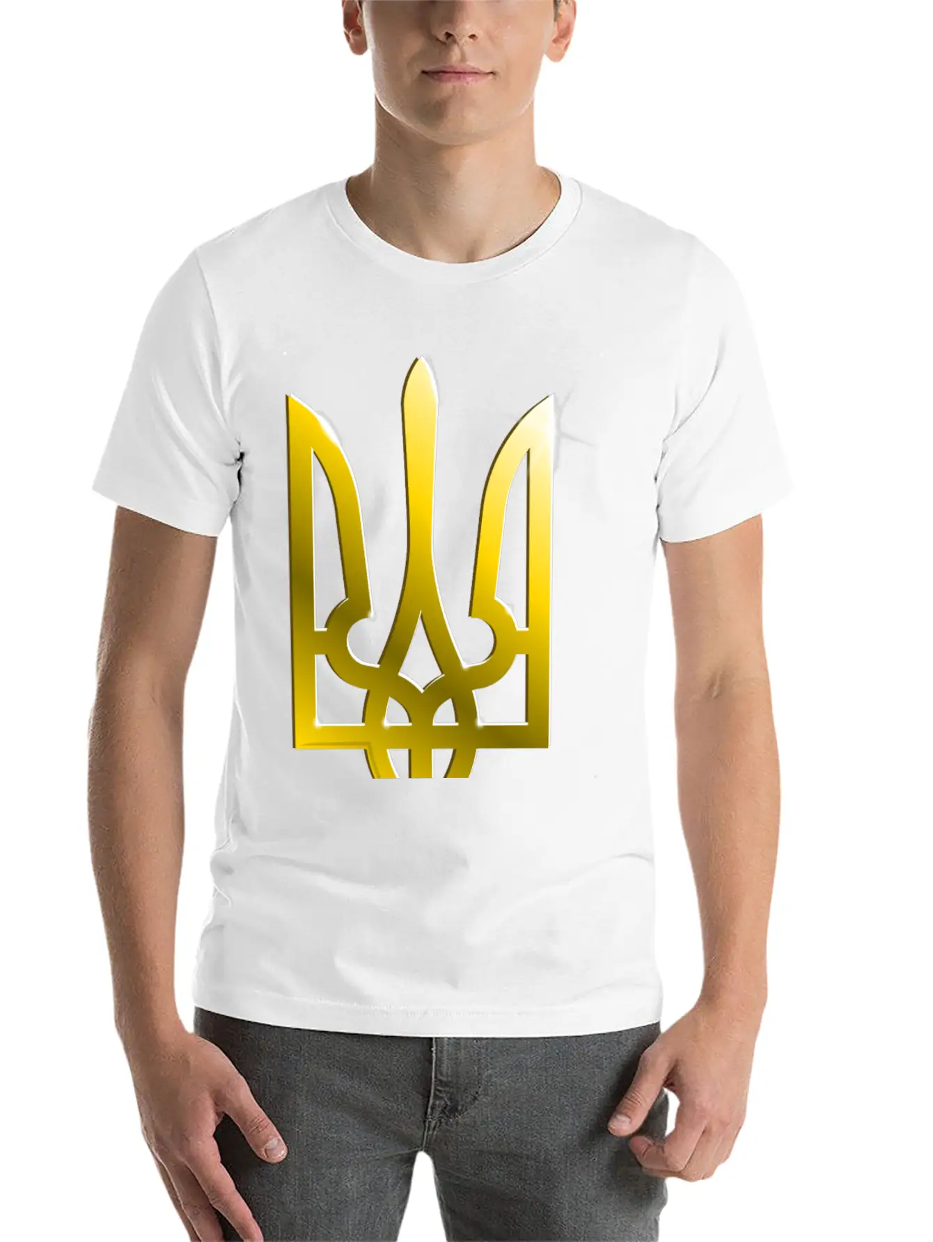 Ukraine Coat Of Arms Gradient Breathable Graphic T-Shirt – Perfect For Casual Days