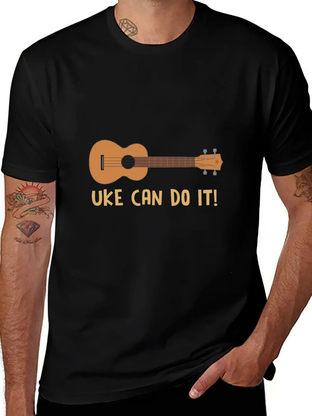 Ukulele For Guitar Ukulele Lover Basic Graphic T-Shirt – Daily Comfort In Soft Cotton