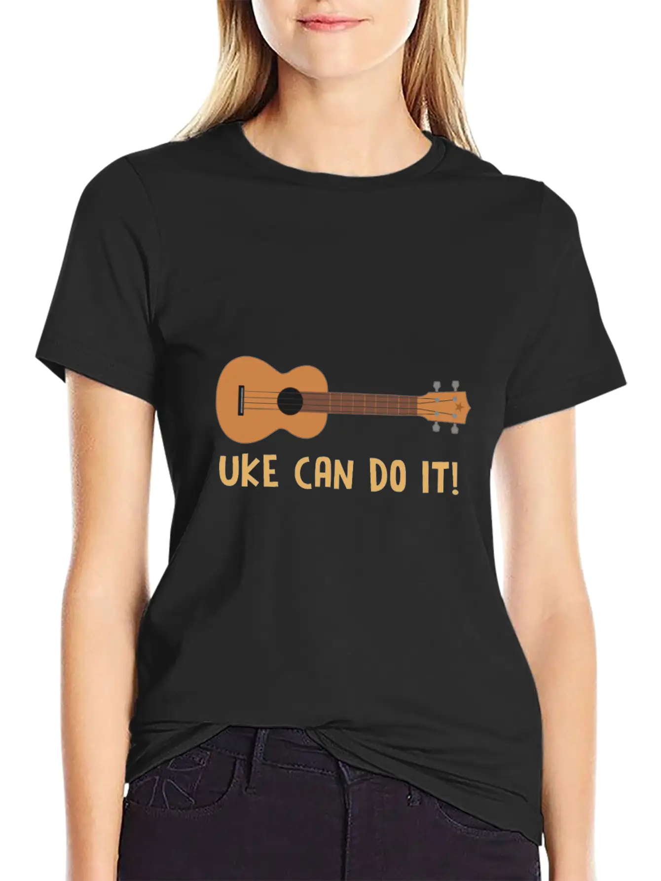 Ukulele For Guitar Ukulele Lover Basic Graphic T-Shirt – Daily Comfort In Soft Cotton