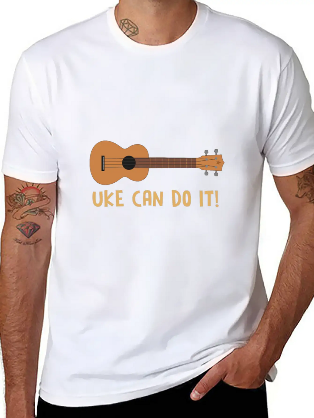 Ukulele For Guitar Ukulele Lover Basic Graphic T-Shirt – Daily Comfort In Soft Cotton
