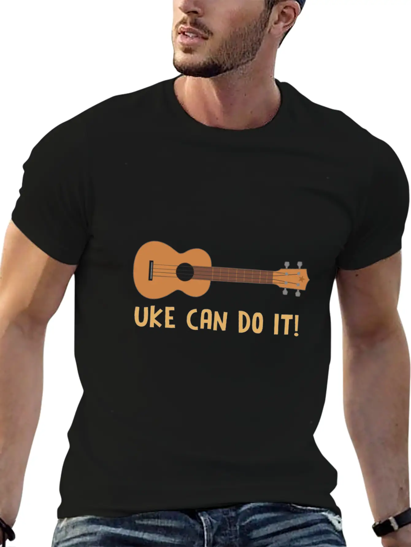 Ukulele For Guitar Ukulele Lover Basic Graphic T-Shirt – Daily Comfort In Soft Cotton