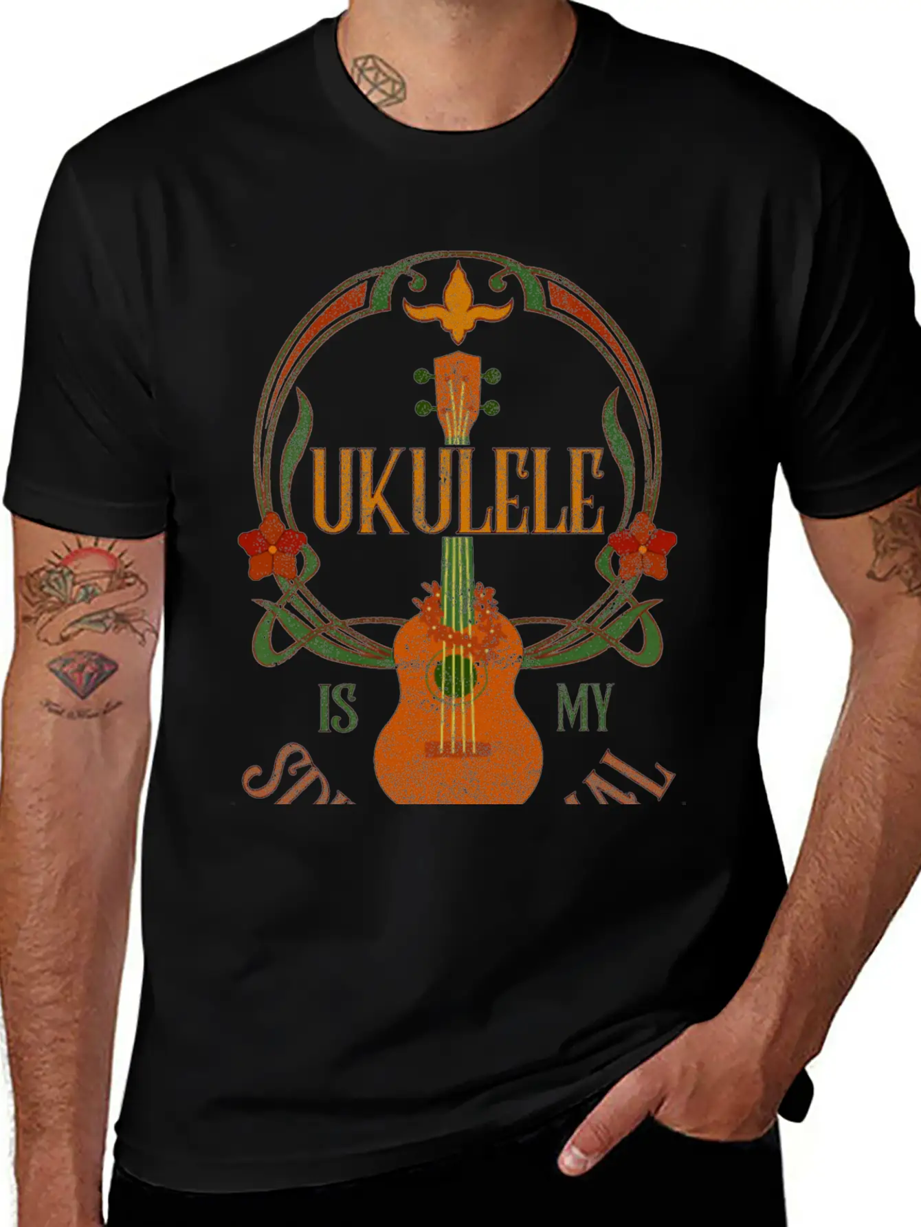 Ukulele Is My Spirit Animal Classic Cotton Tee – Unisex Comfort For Any Season
