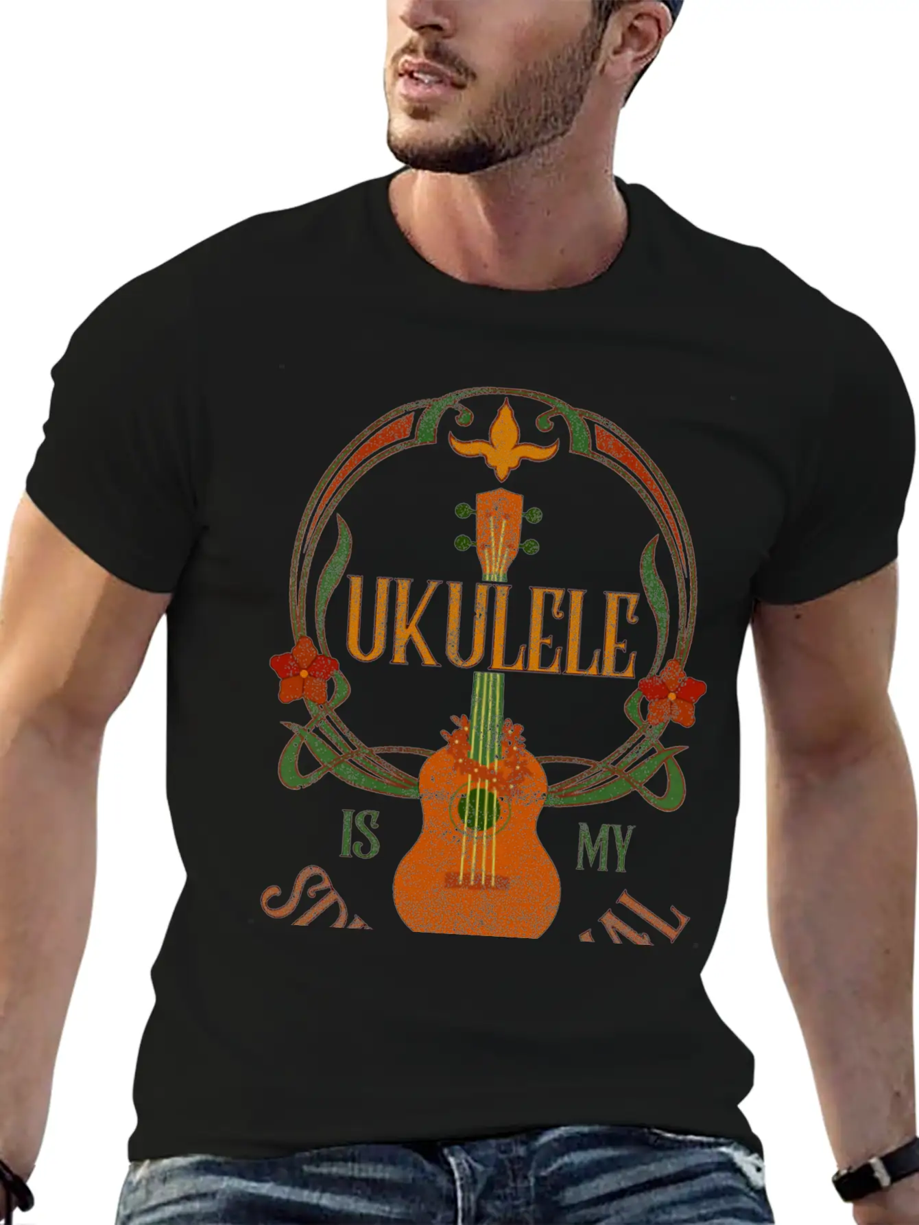 Ukulele Is My Spirit Animal Classic Cotton Tee – Unisex Comfort For Any Season