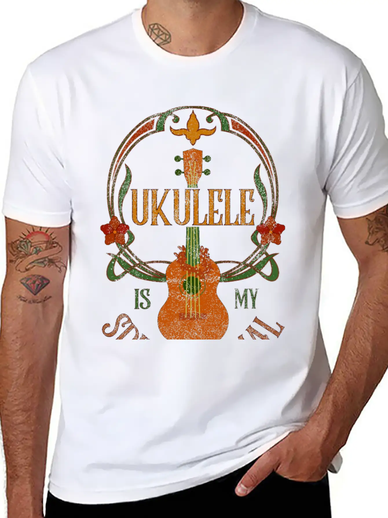 Ukulele Is My Spirit Animal Classic Cotton Tee – Unisex Comfort For Any Season