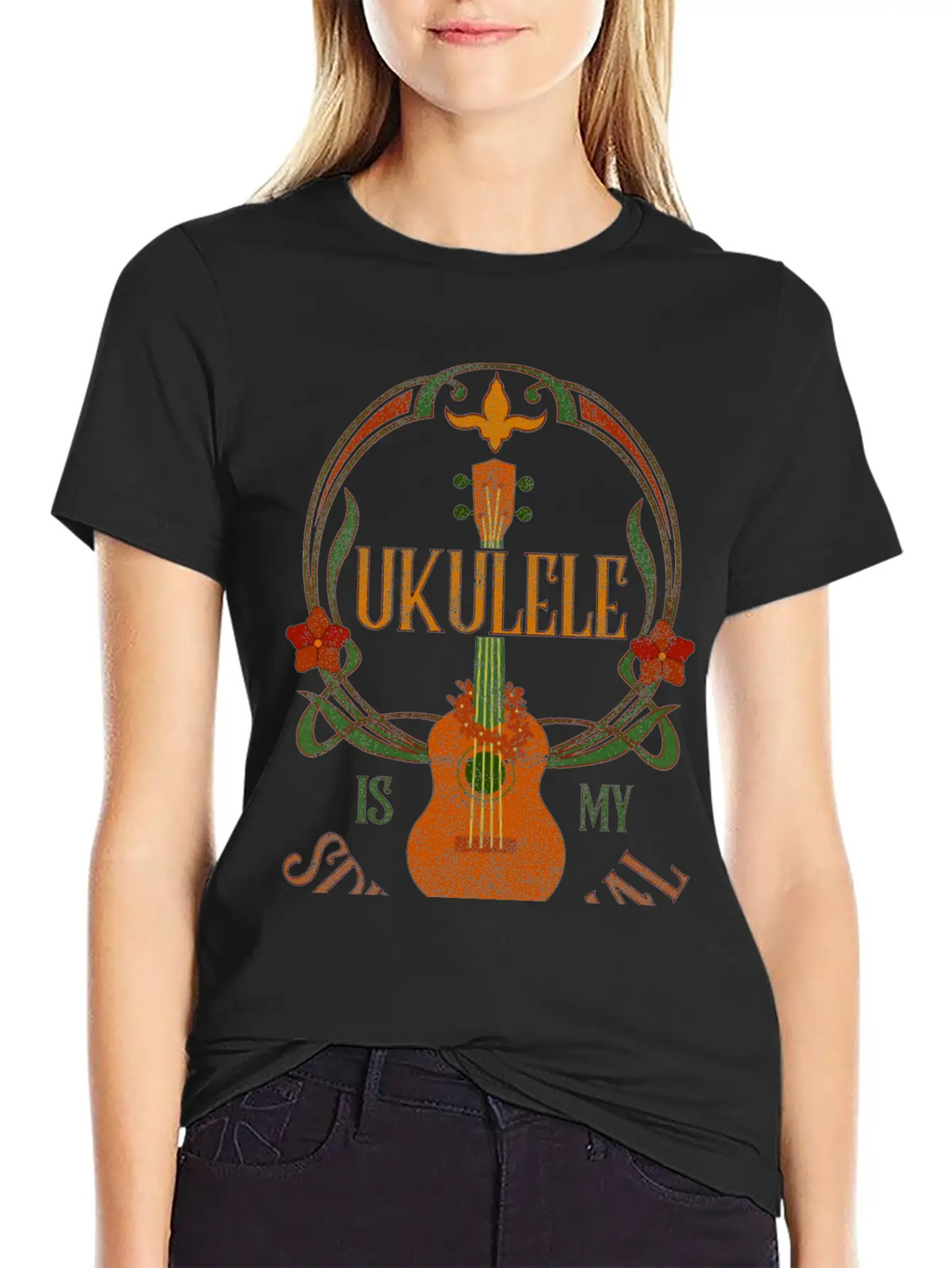 Ukulele Is My Spirit Animal Classic Cotton Tee – Unisex Comfort For Any Season