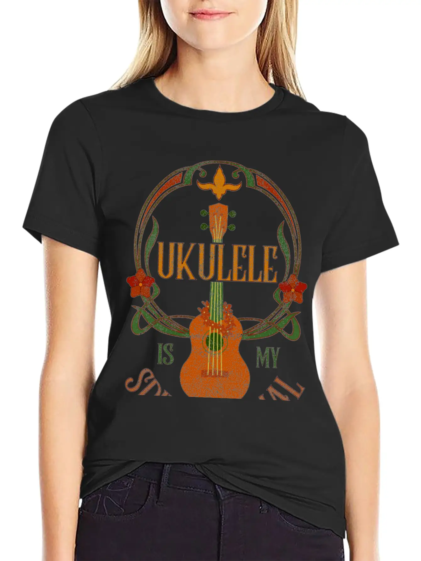Ukulele Is My Spirit Animal Classic Cotton Tee – Unisex Comfort For Any Season