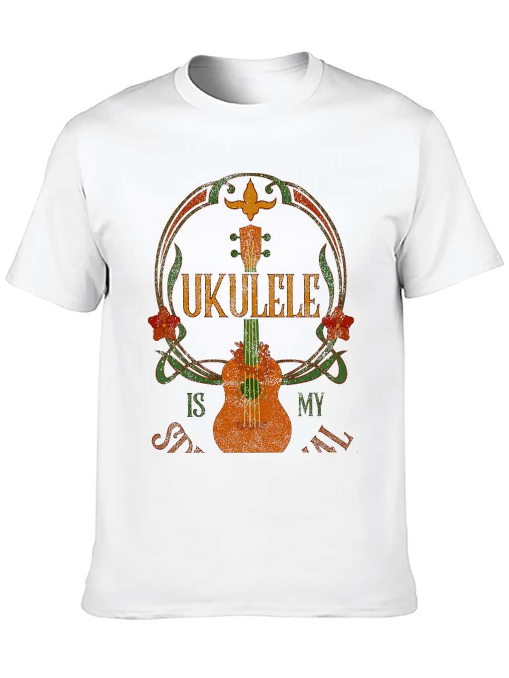 Ukulele Is My Spirit Animal Classic Cotton Tee – Unisex Comfort For Any Season