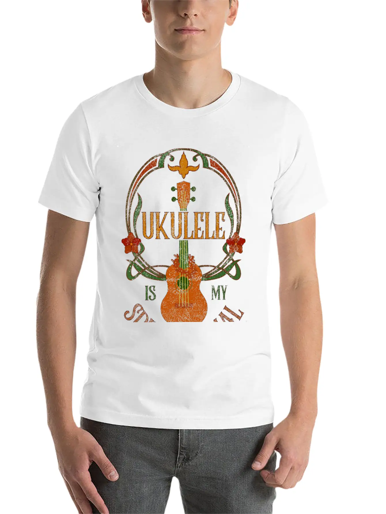 Ukulele Is My Spirit Animal Classic Cotton Tee – Unisex Comfort For Any Season