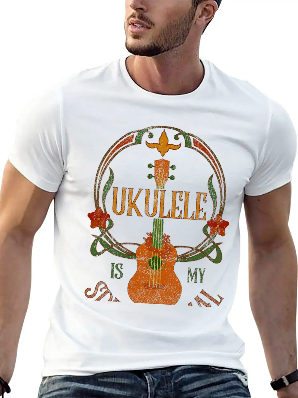 Ukulele Is My Spirit Animal Classic Cotton Tee – Unisex Comfort For Any Season