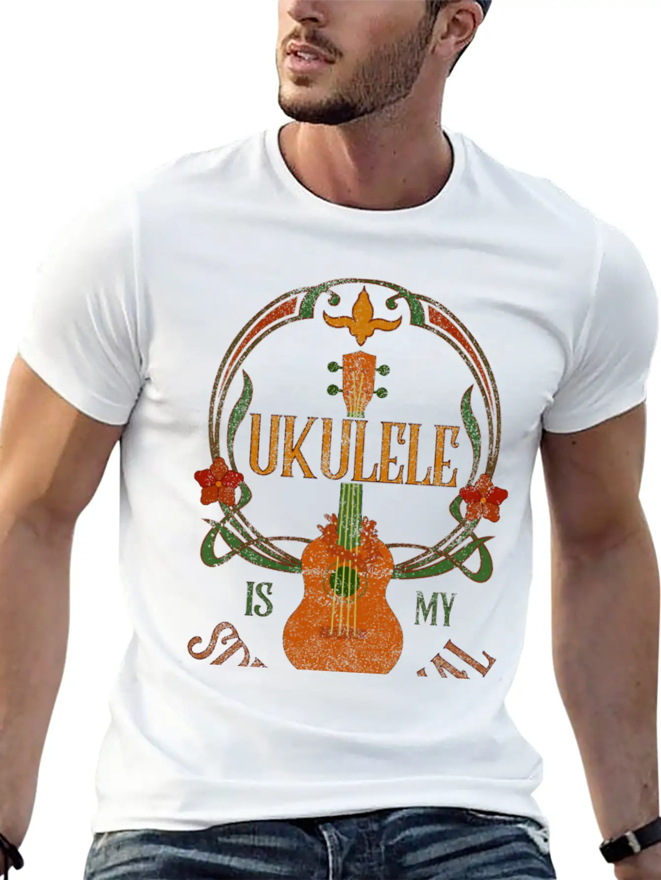 Ukulele Is My Spirit Animal Classic Cotton Tee – Unisex Comfort For Any Season