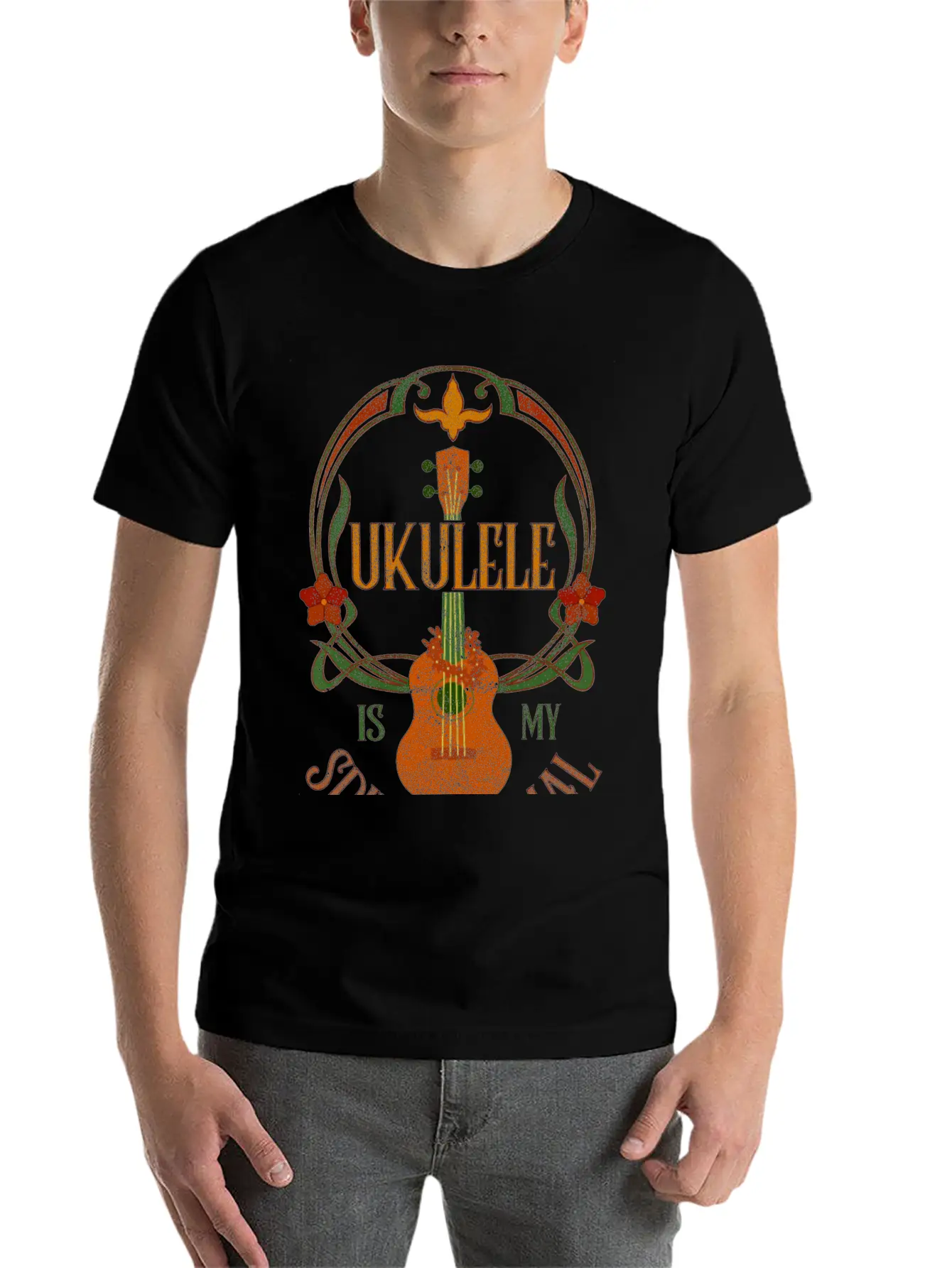 Ukulele Is My Spirit Animal Classic Cotton Tee – Unisex Comfort For Any Season
