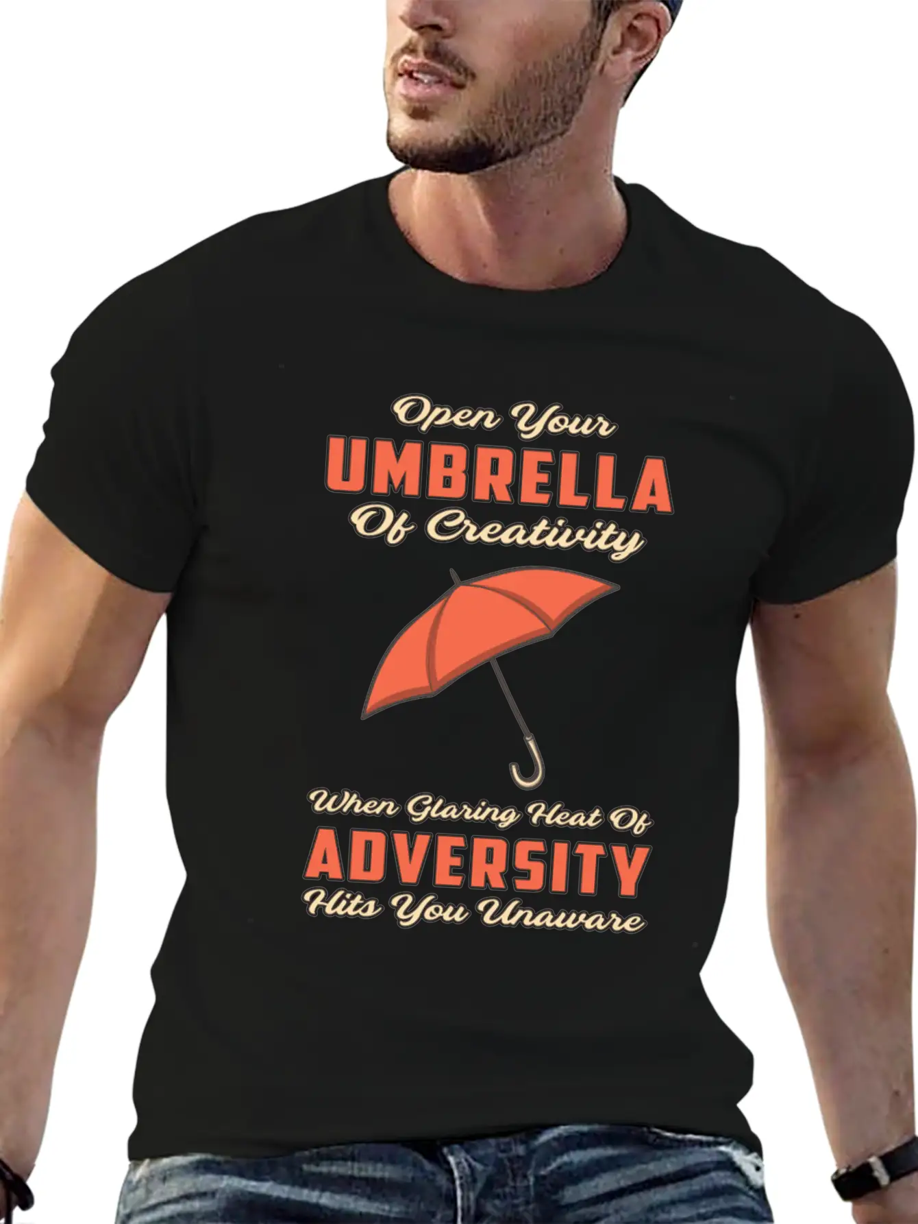 Umbrella Cloud Rain Weather Raindrop Rainy Gift Breathable Soft Cotton T-Shirt – Timeless Casual Look