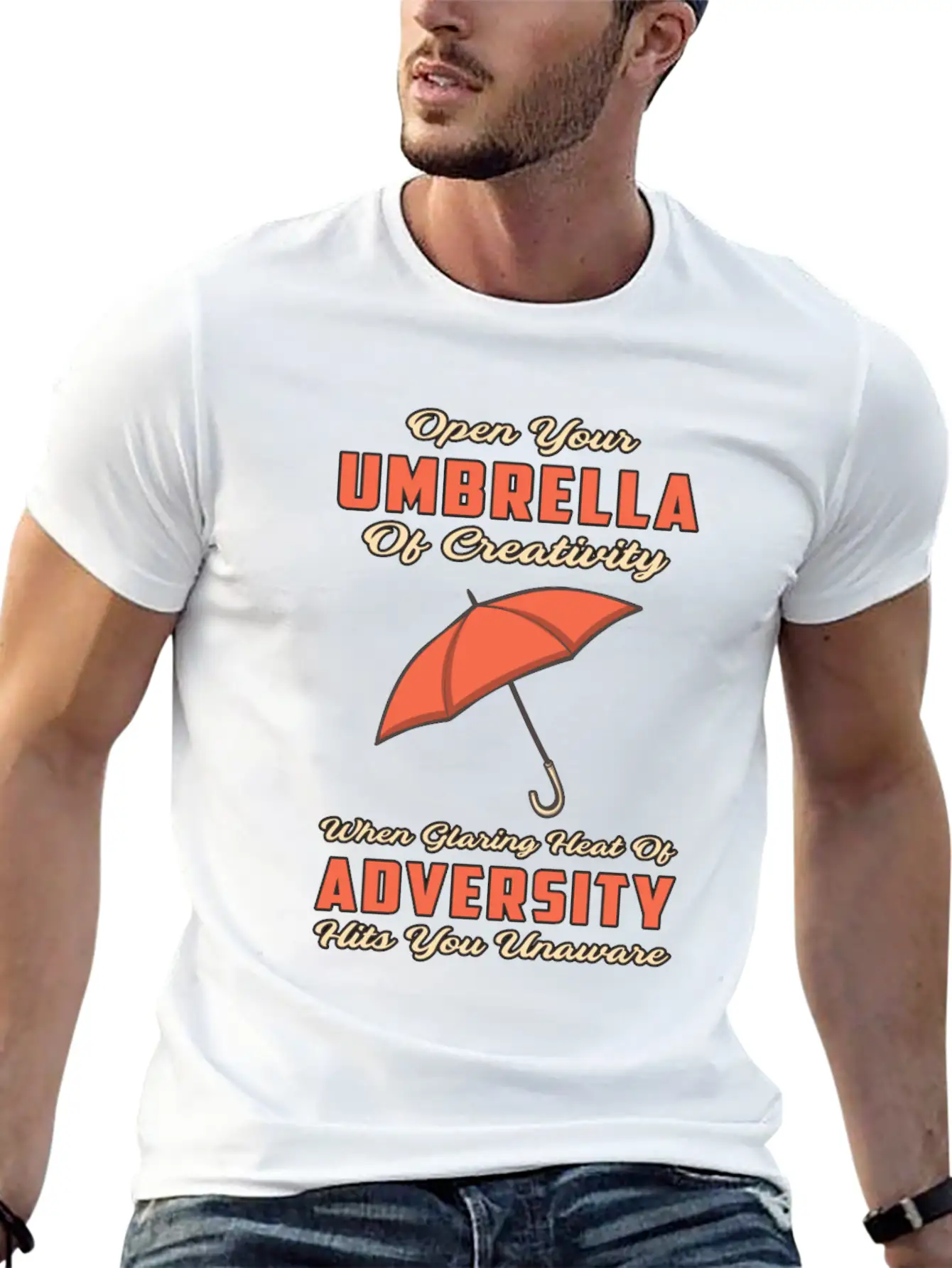 Umbrella Cloud Rain Weather Raindrop Rainy Gift Breathable Soft Cotton T-Shirt – Timeless Casual Look