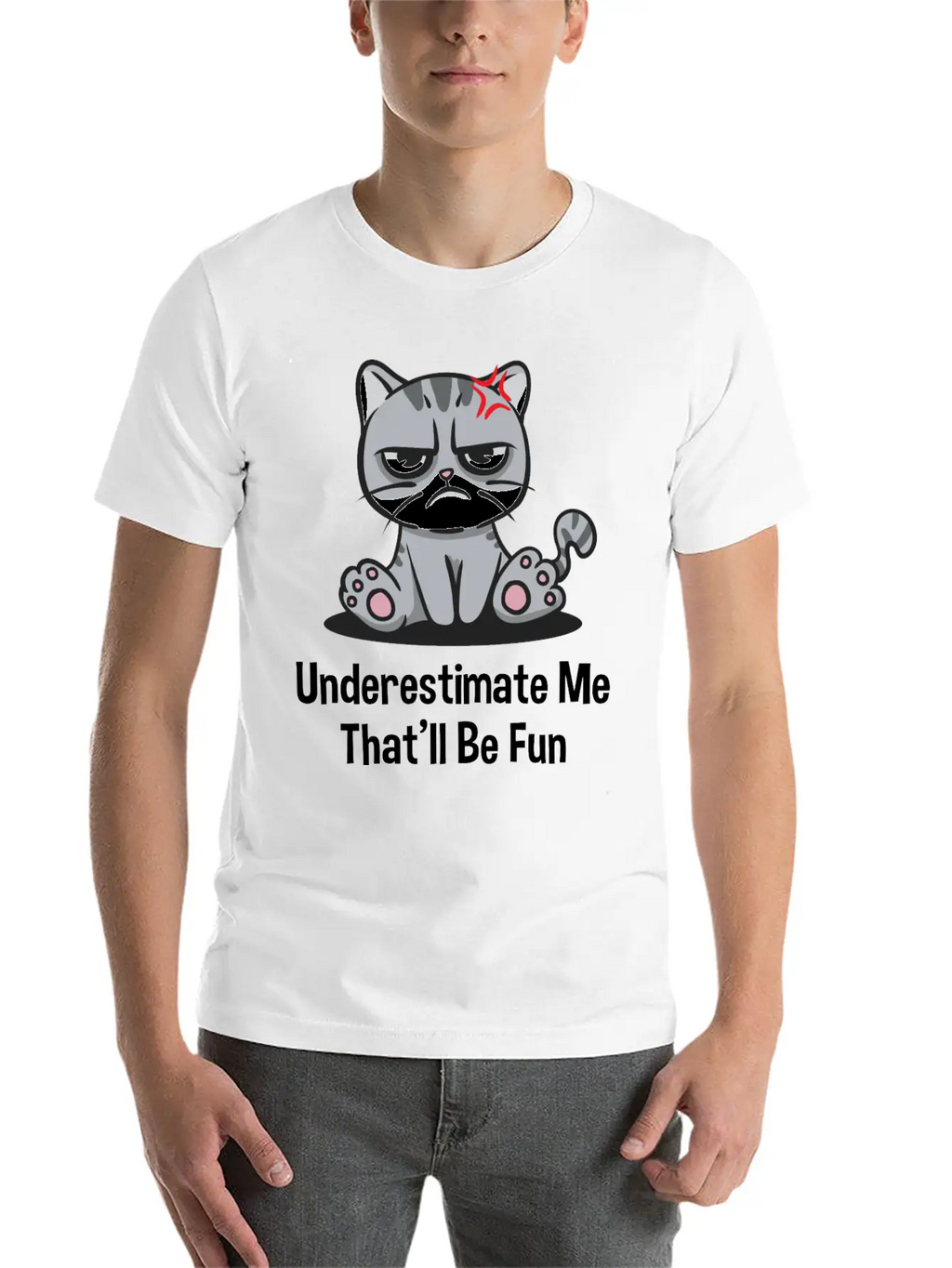 Underestimate Me Thatll Be Fun Funny Sarcastic Hum Basic Graphic T-Shirt – Daily Comfort In Soft Cotton