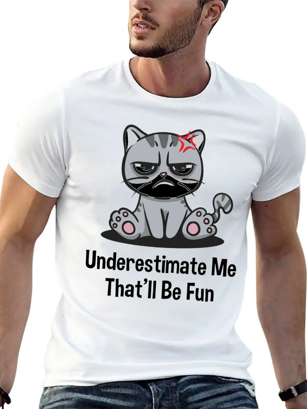 Underestimate Me Thatll Be Fun Funny Sarcastic Hum Basic Graphic T-Shirt – Daily Comfort In Soft Cotton