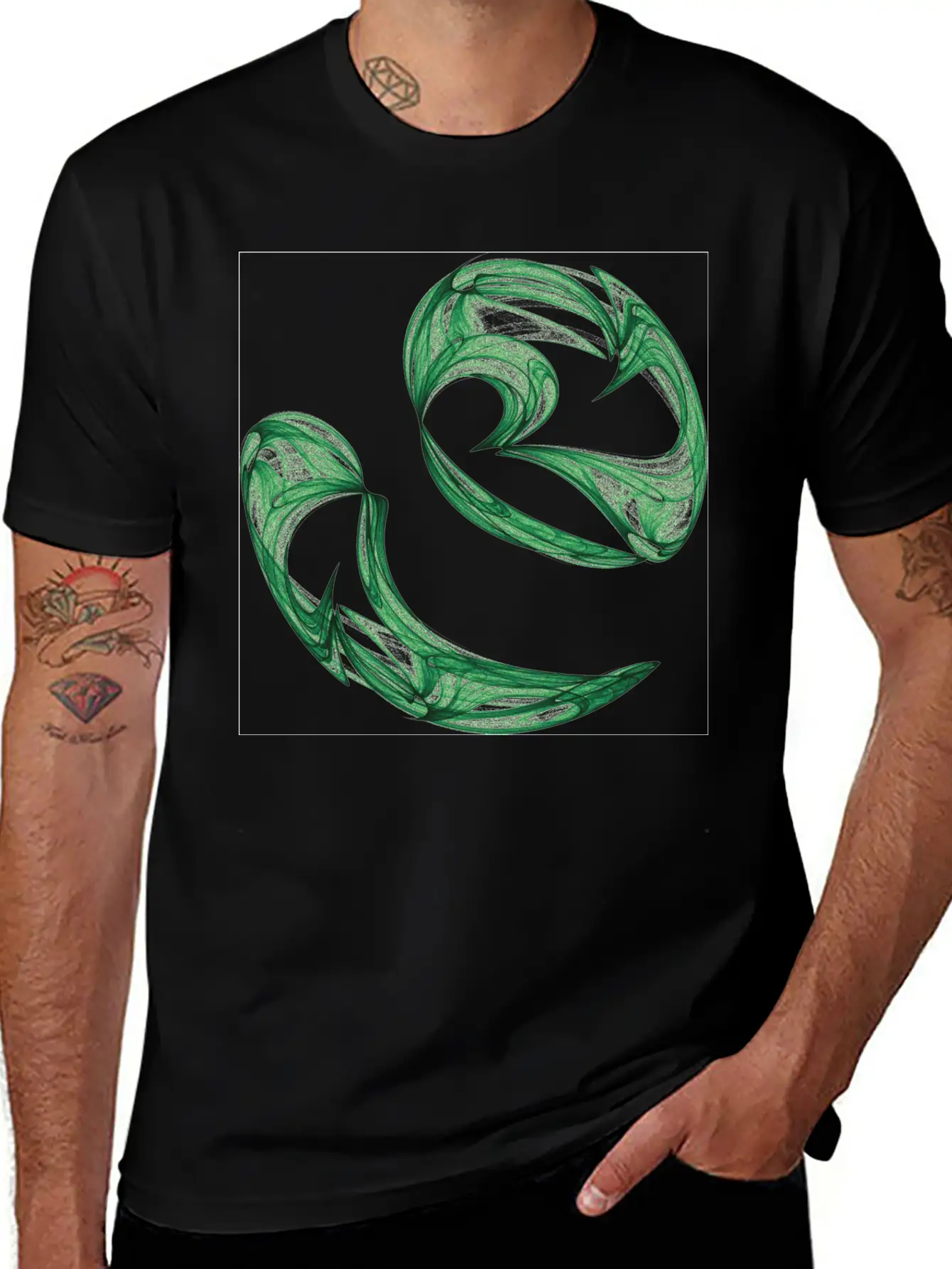 Unequal Pair Of Green Twins In The Wind 7761alg_P Classic Cotton Tee – Unisex Comfort For Any Season