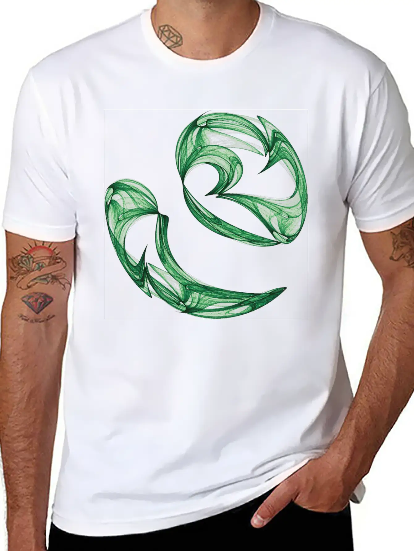Unequal Pair Of Green Twins In The Wind 7761alg_P Classic Cotton Tee – Unisex Comfort For Any Season