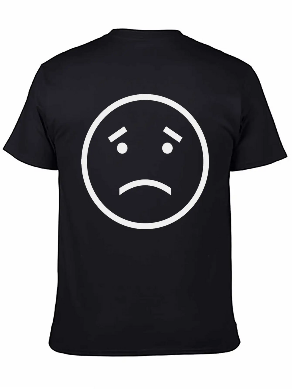 Unhappy Face Relaxed Everyday Tee – Lightweight And Durable Cotton