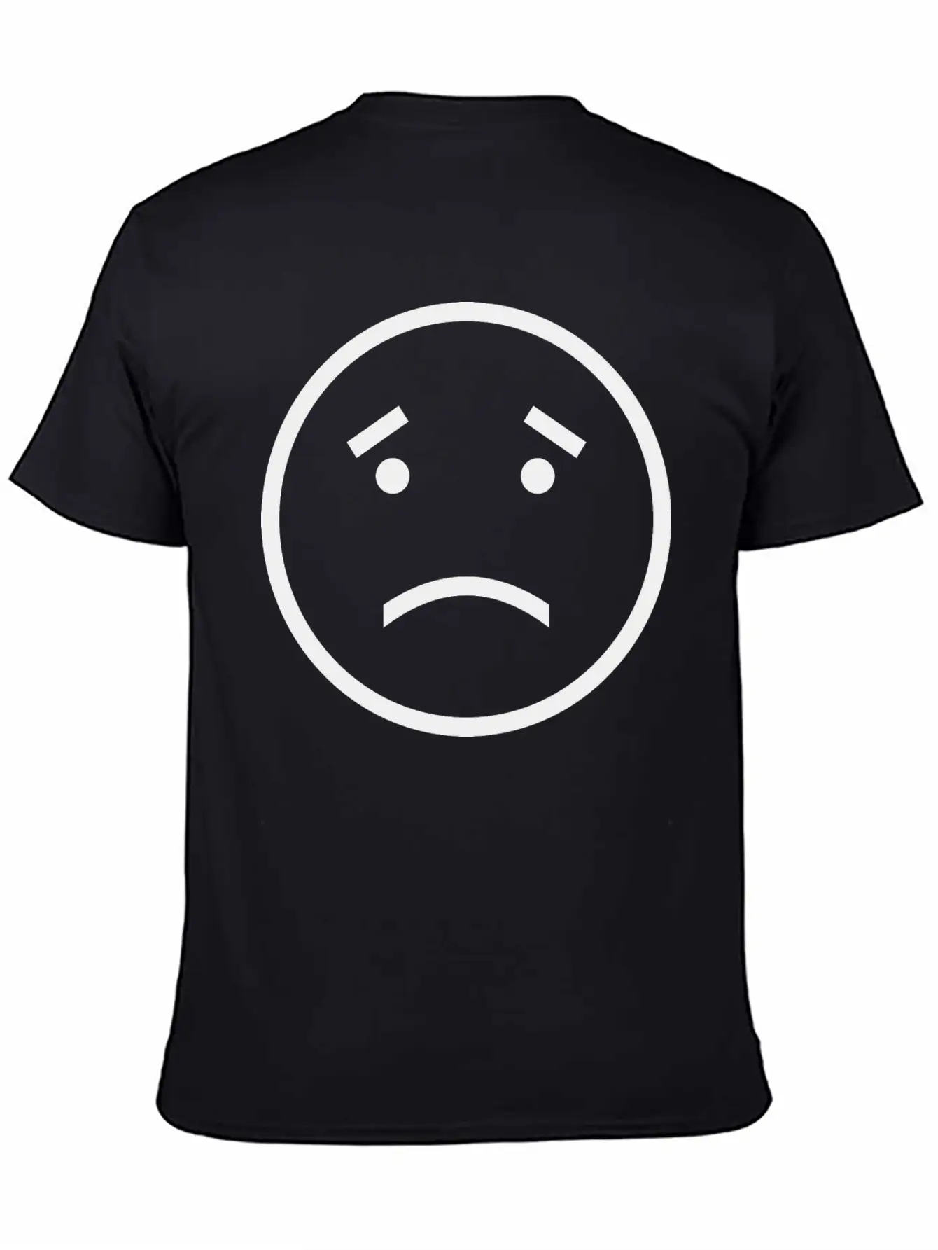Unhappy Face Relaxed Everyday Tee – Lightweight And Durable Cotton