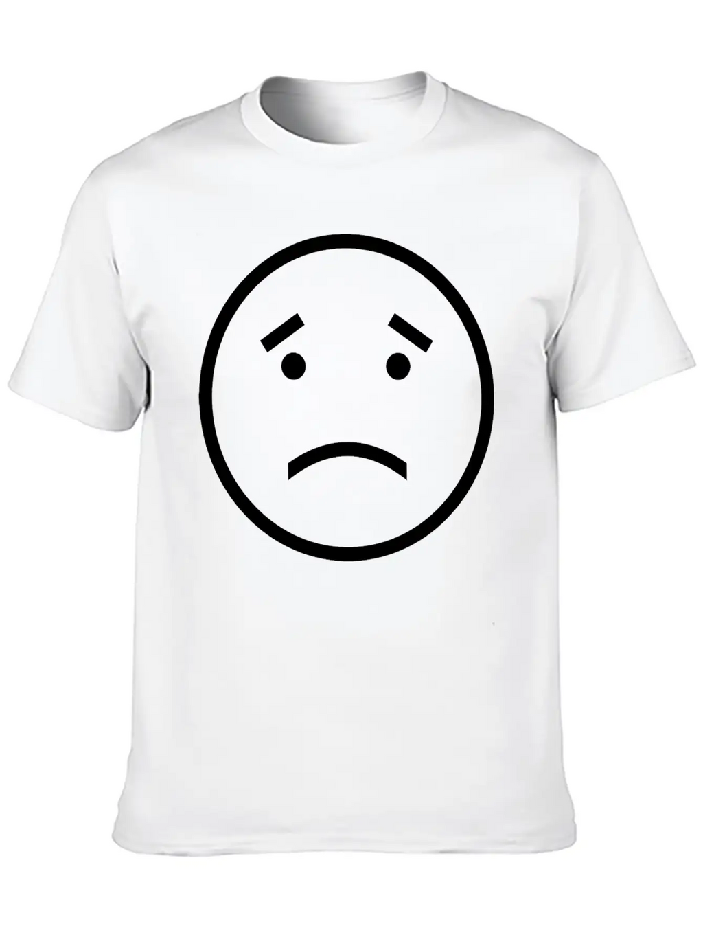 Unhappy Face Relaxed Everyday Tee – Lightweight And Durable Cotton