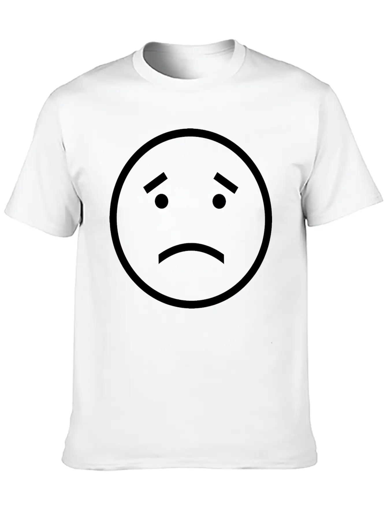 Unhappy Face Relaxed Everyday Tee – Lightweight And Durable Cotton