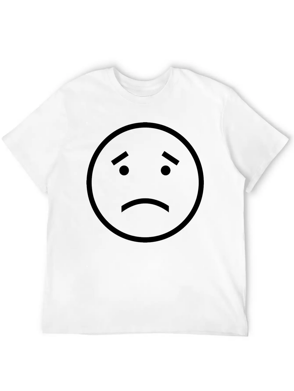 Unhappy Face Relaxed Everyday Tee – Lightweight And Durable Cotton