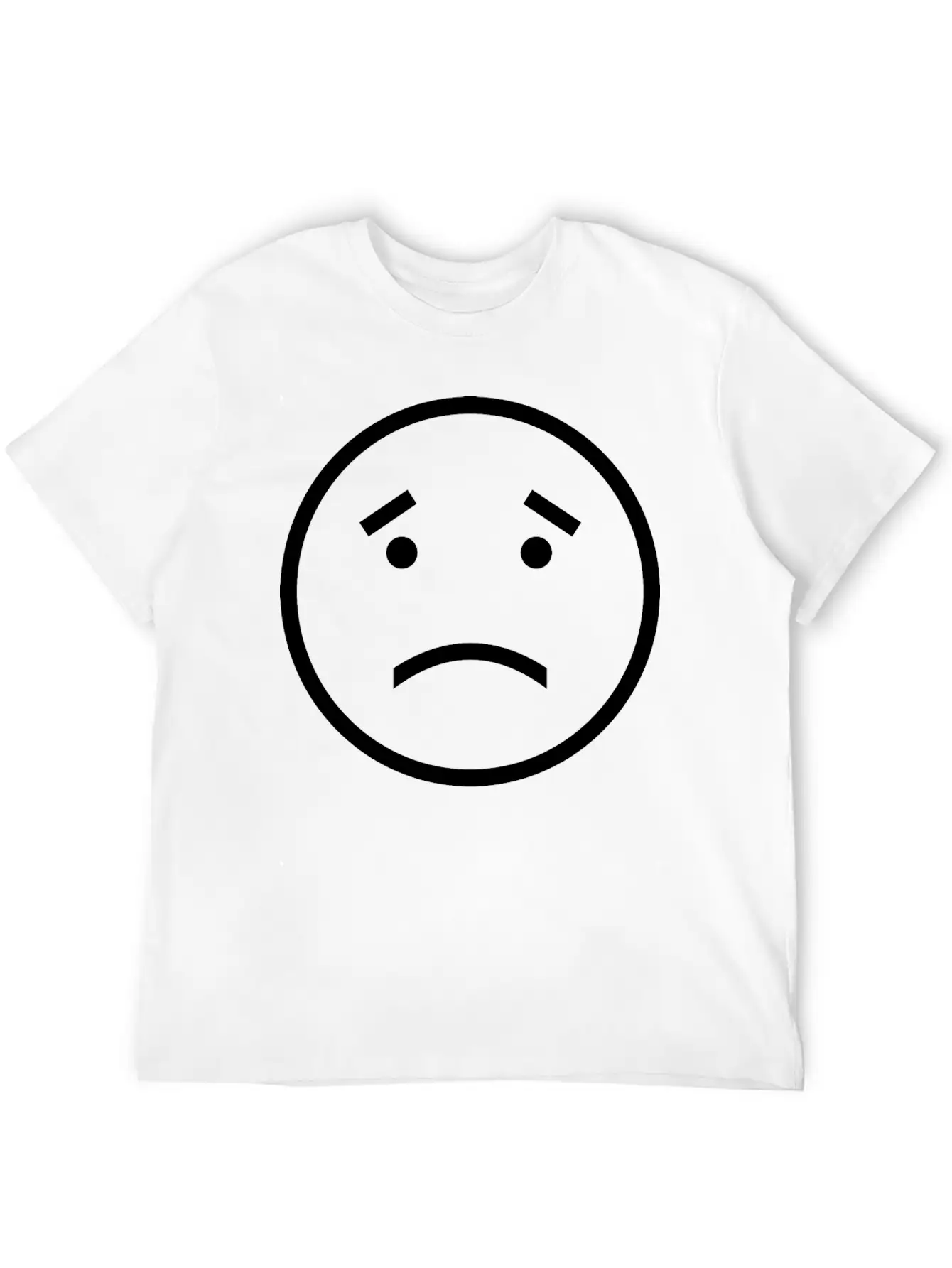 Unhappy Face Relaxed Everyday Tee – Lightweight And Durable Cotton