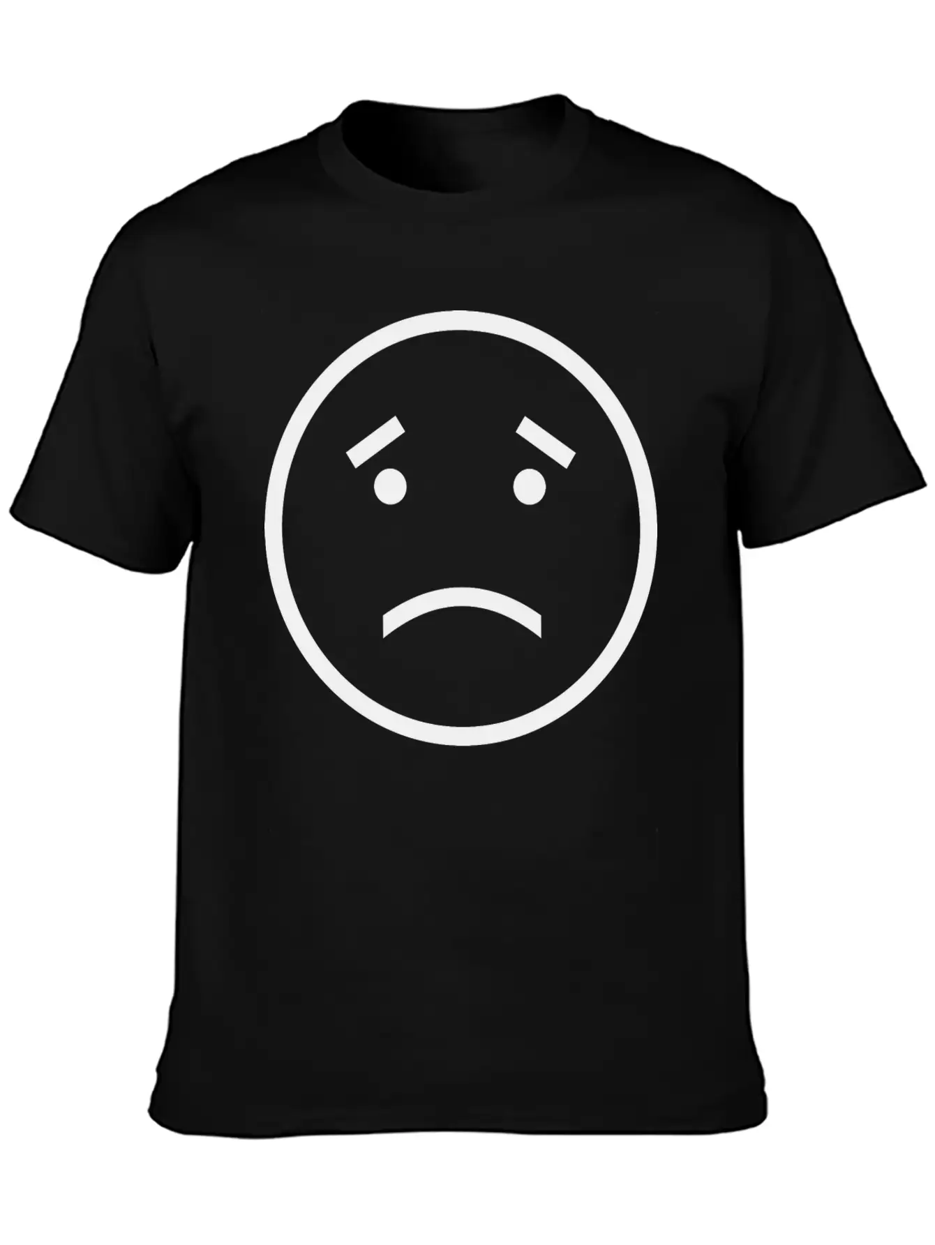 Unhappy Face Relaxed Everyday Tee – Lightweight And Durable Cotton