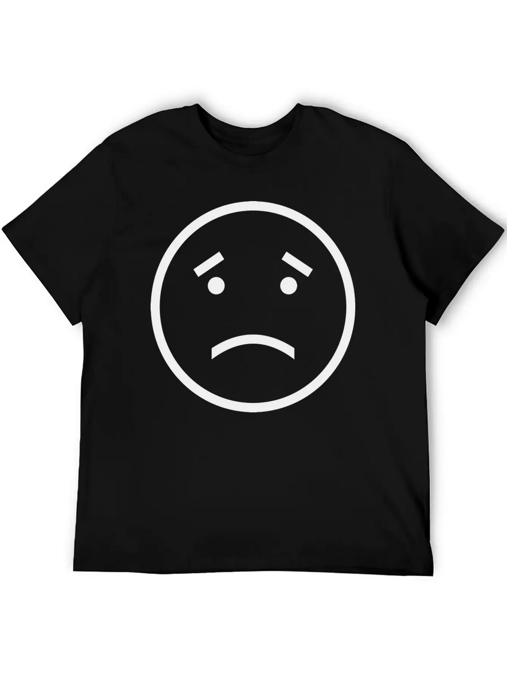 Unhappy Face Relaxed Everyday Tee – Lightweight And Durable Cotton